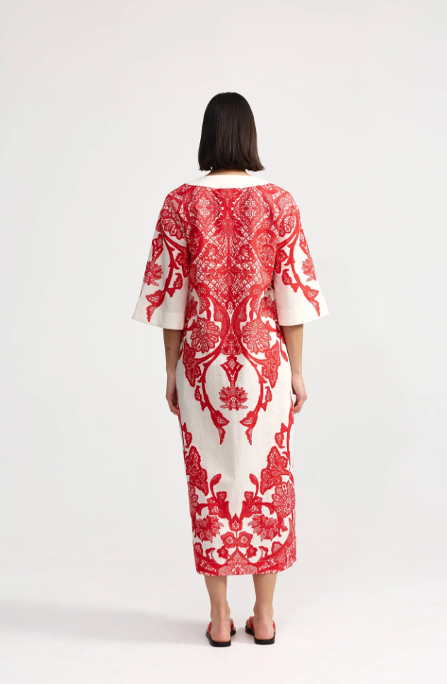 Bridget Dress in Ruby Antique
