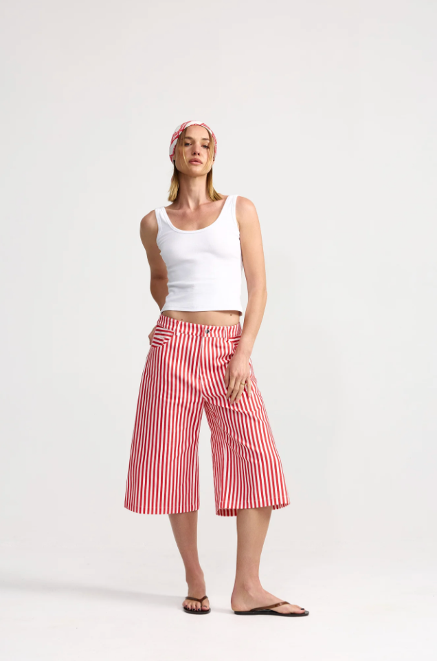 Kennedy Denim Short in Ruby Antique