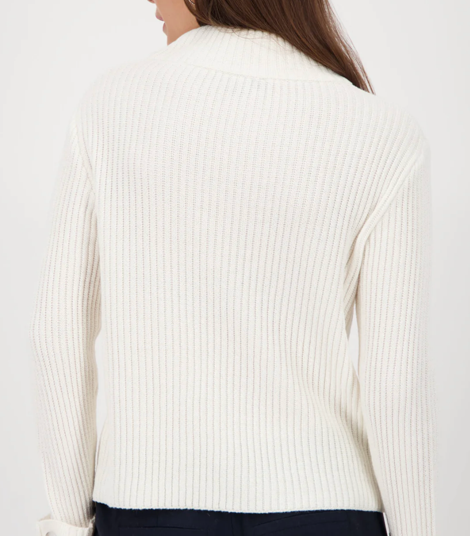 OFF WHT PULLOVER RIB