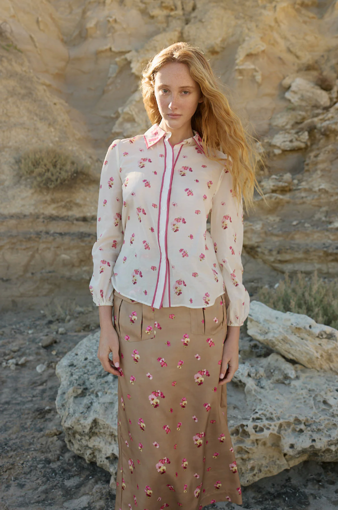 Vivian Blouse in Antique Phalae