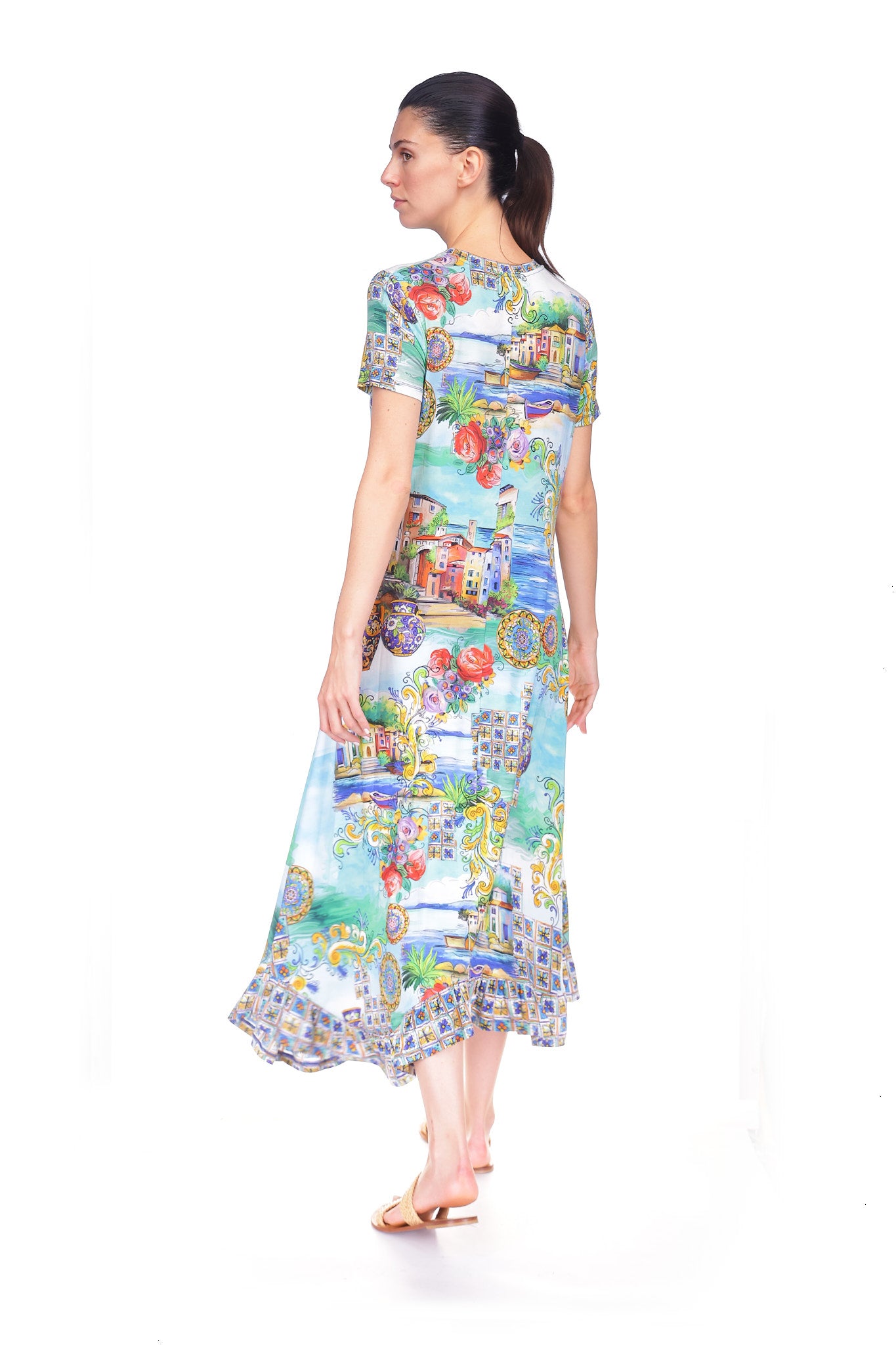 The Janie Favorite Asymmetric Hem SS Dress