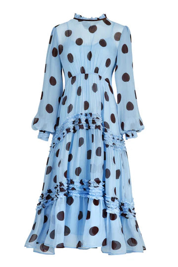 Madame Rouche Dress Blue/Chocola Te Spot