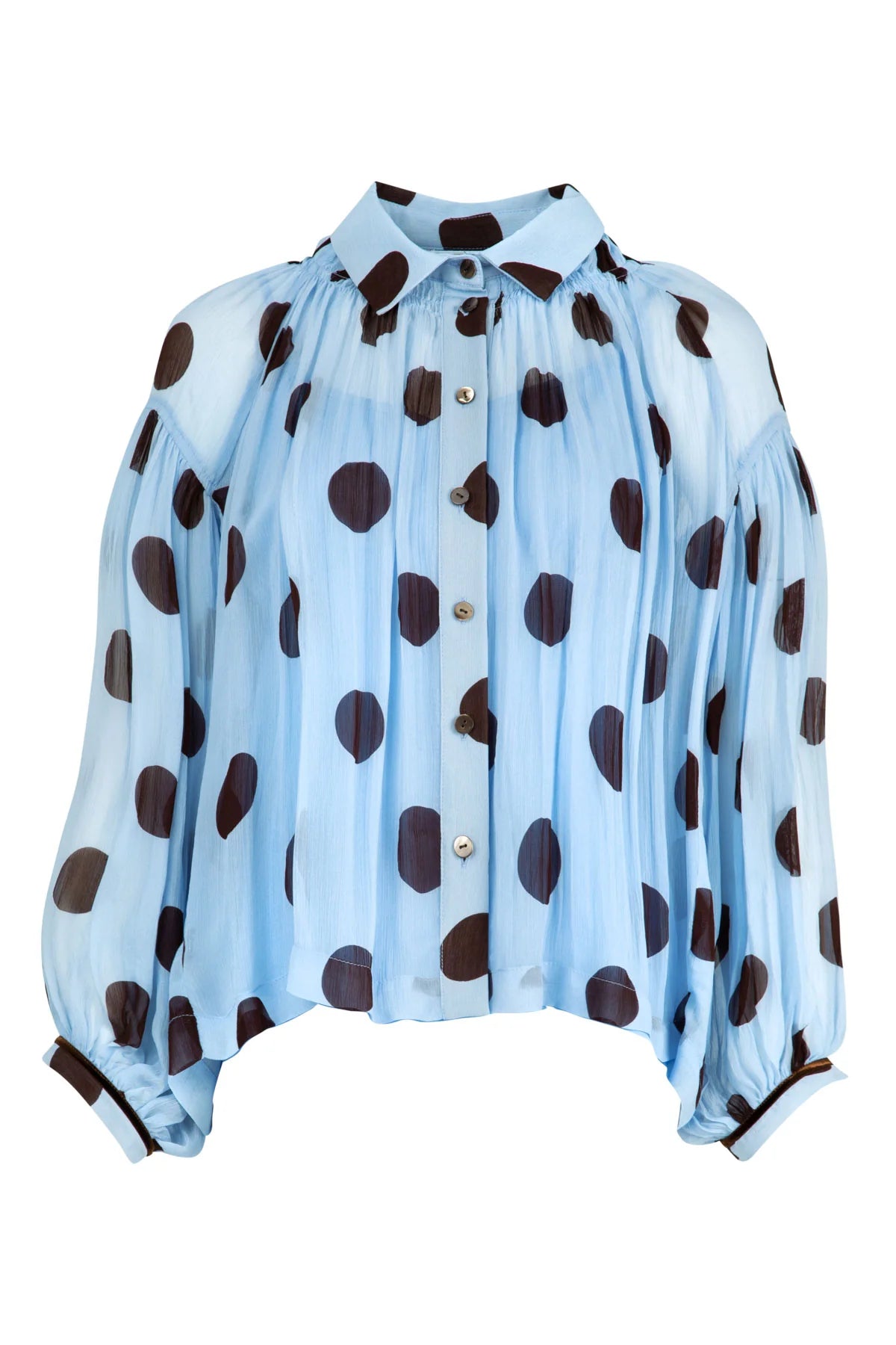 Tweedle Dee Blouse Blue/Chocola TE Spot TC21108904BLCPF26-6