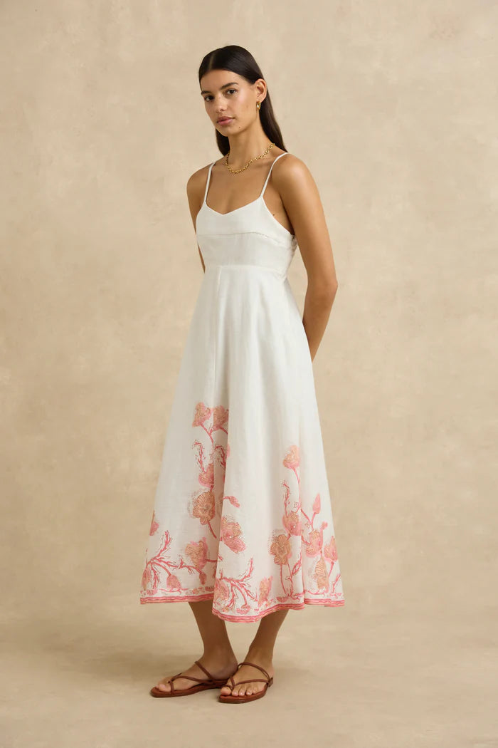 Teeva Dress Hibiscus Bloom Pink