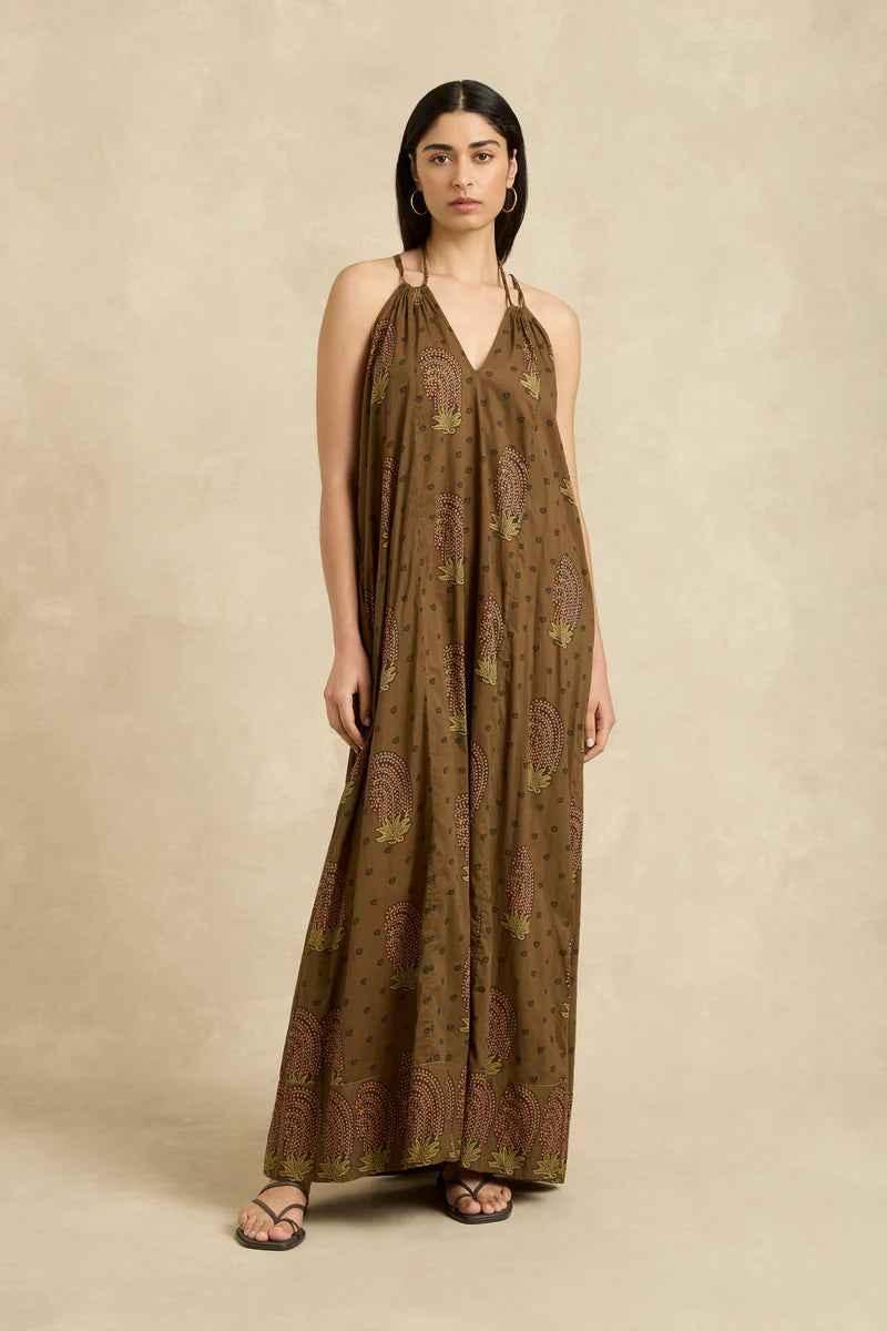 Valeria Dress Tide Khaki