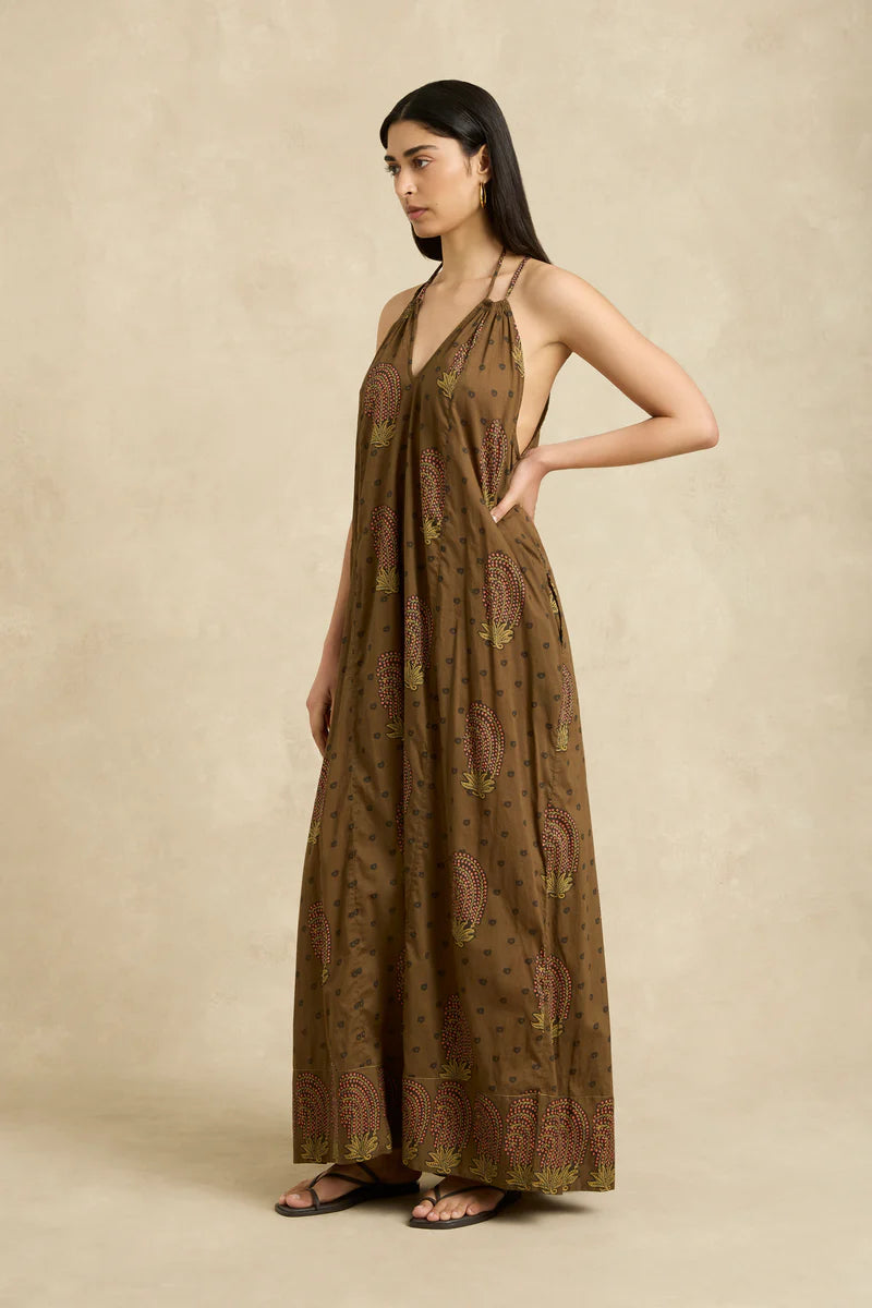 Valeria Dress Tide Khaki