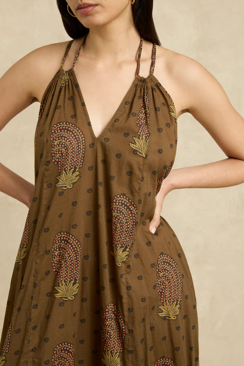 Valeria Dress Tide Khaki