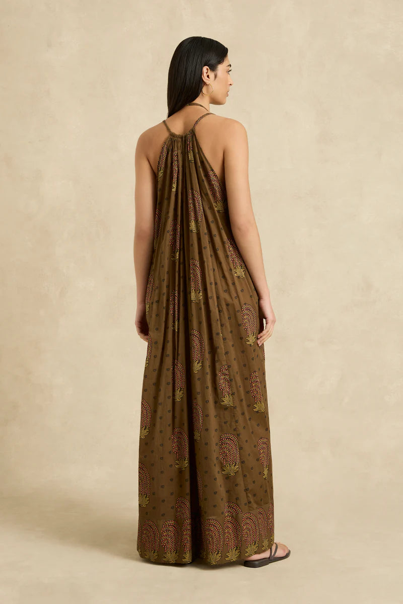Valeria Dress Tide Khaki