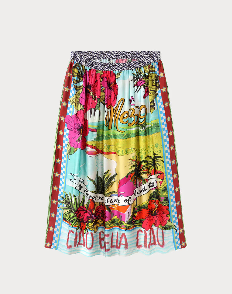 Vanessa Printed Midi Skirt Love
