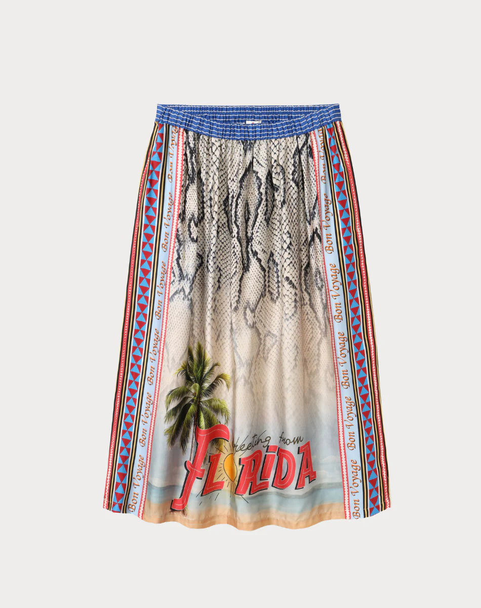 Vanessa Printed Midi Skirts Snake