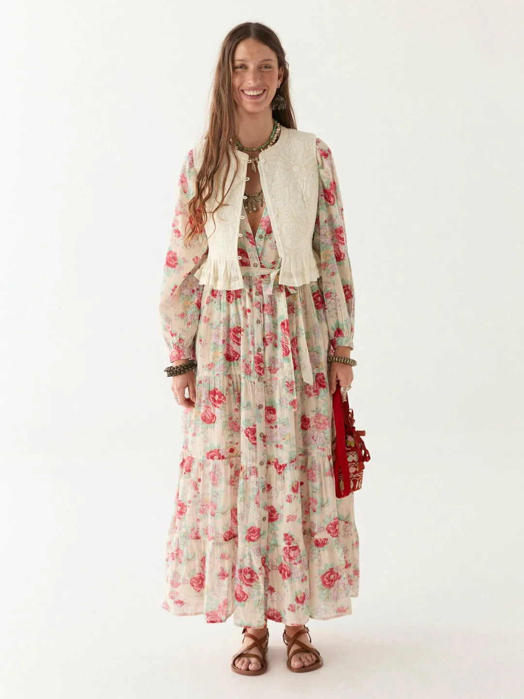 Agustina Dress Candy Roses
