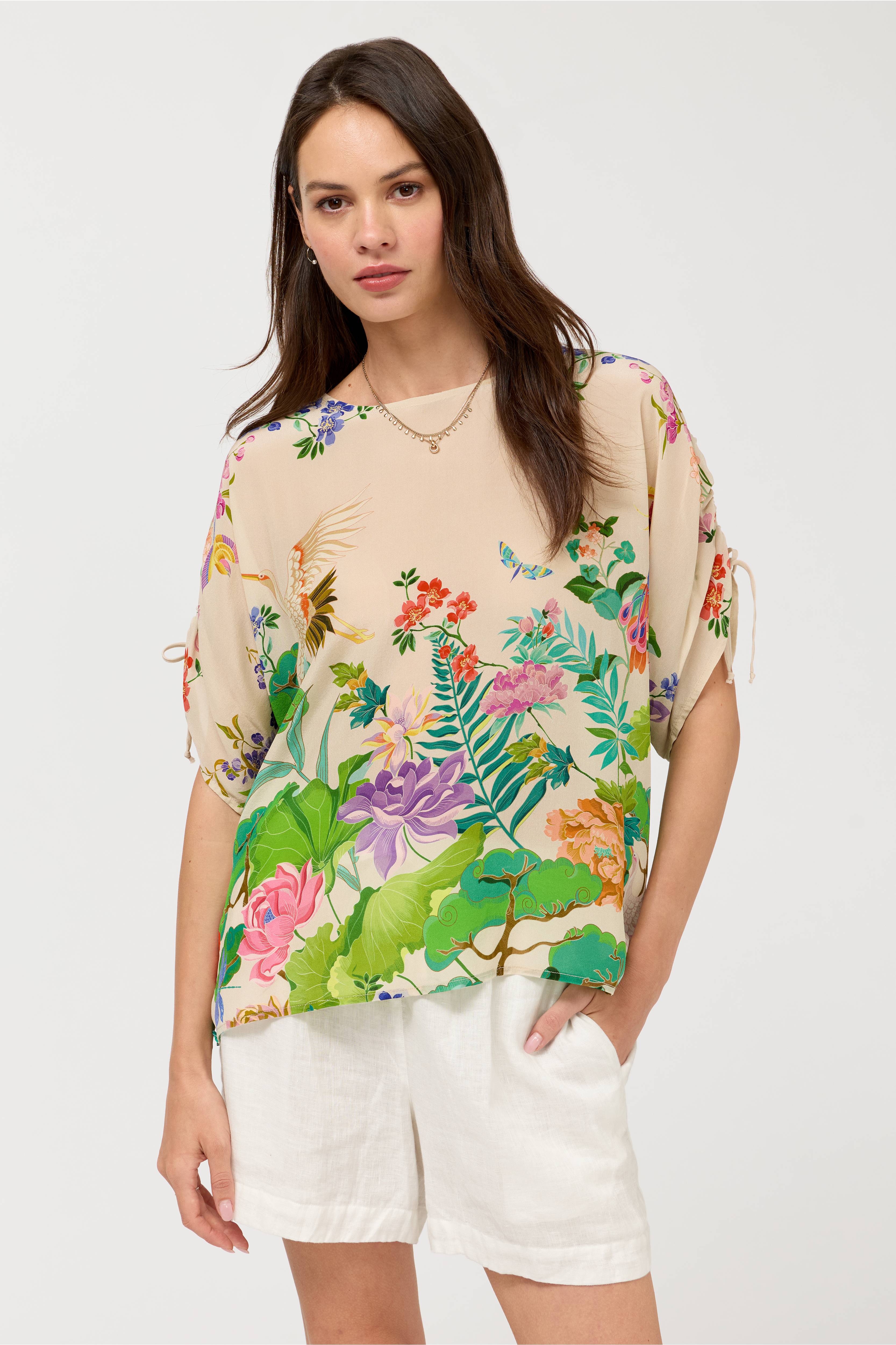 Bluet Drawcord Sleeve Blouse Thoria