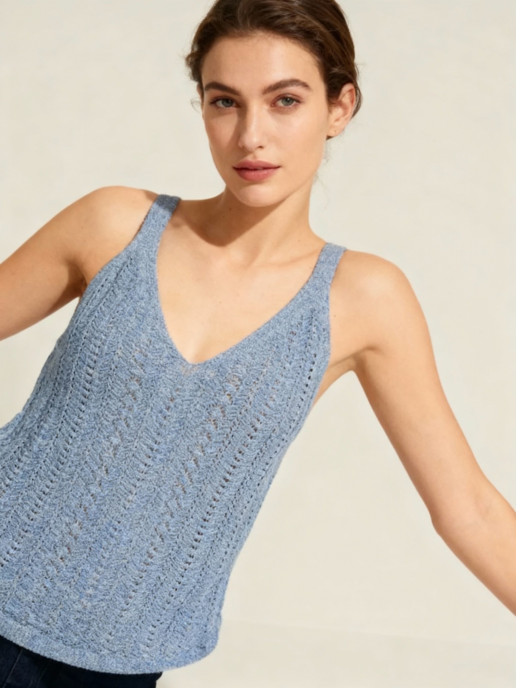 Cressida Melange Knit Top Regatta