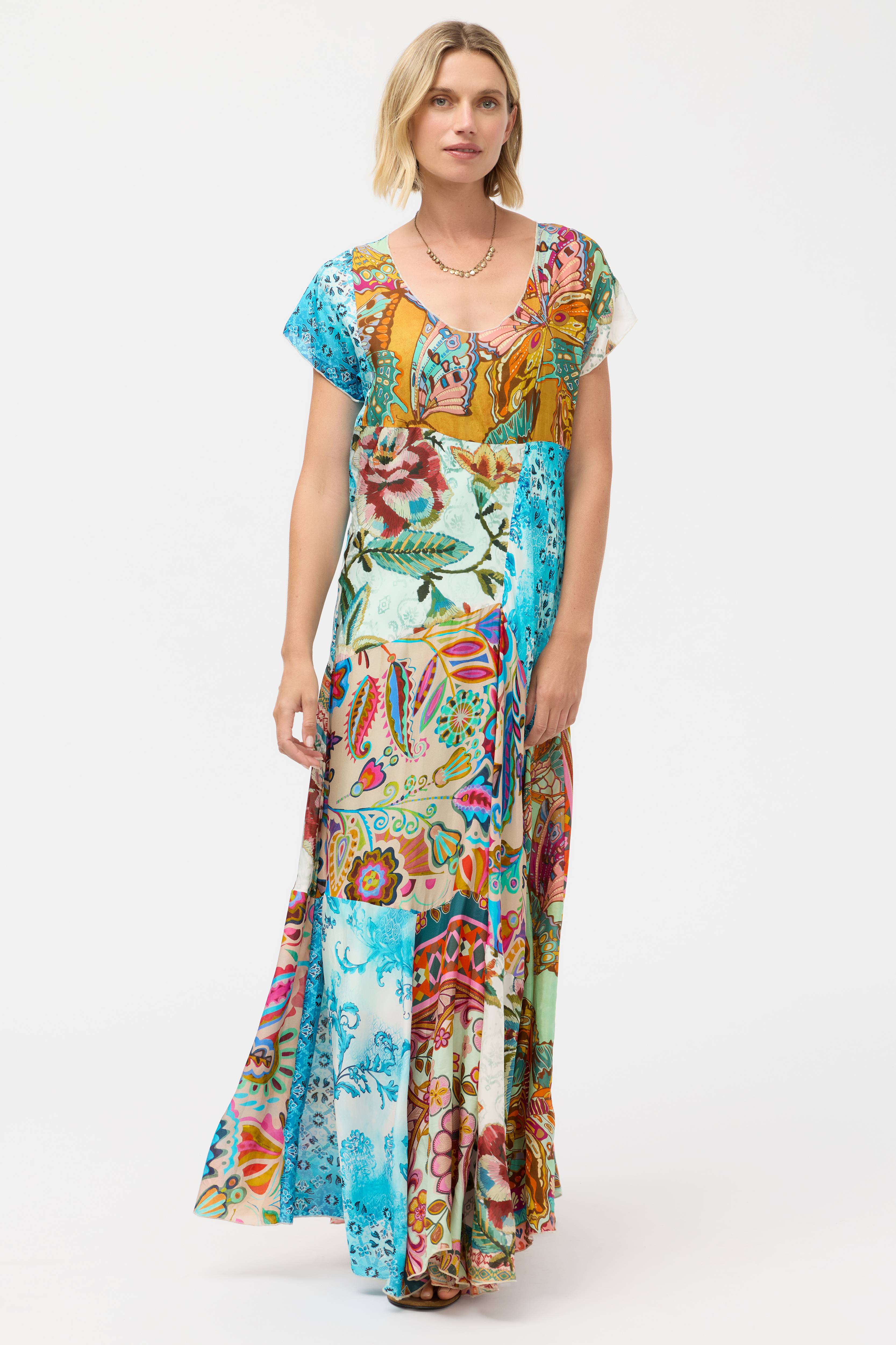 Patchwork Dress (Slip) - Gillian Mix