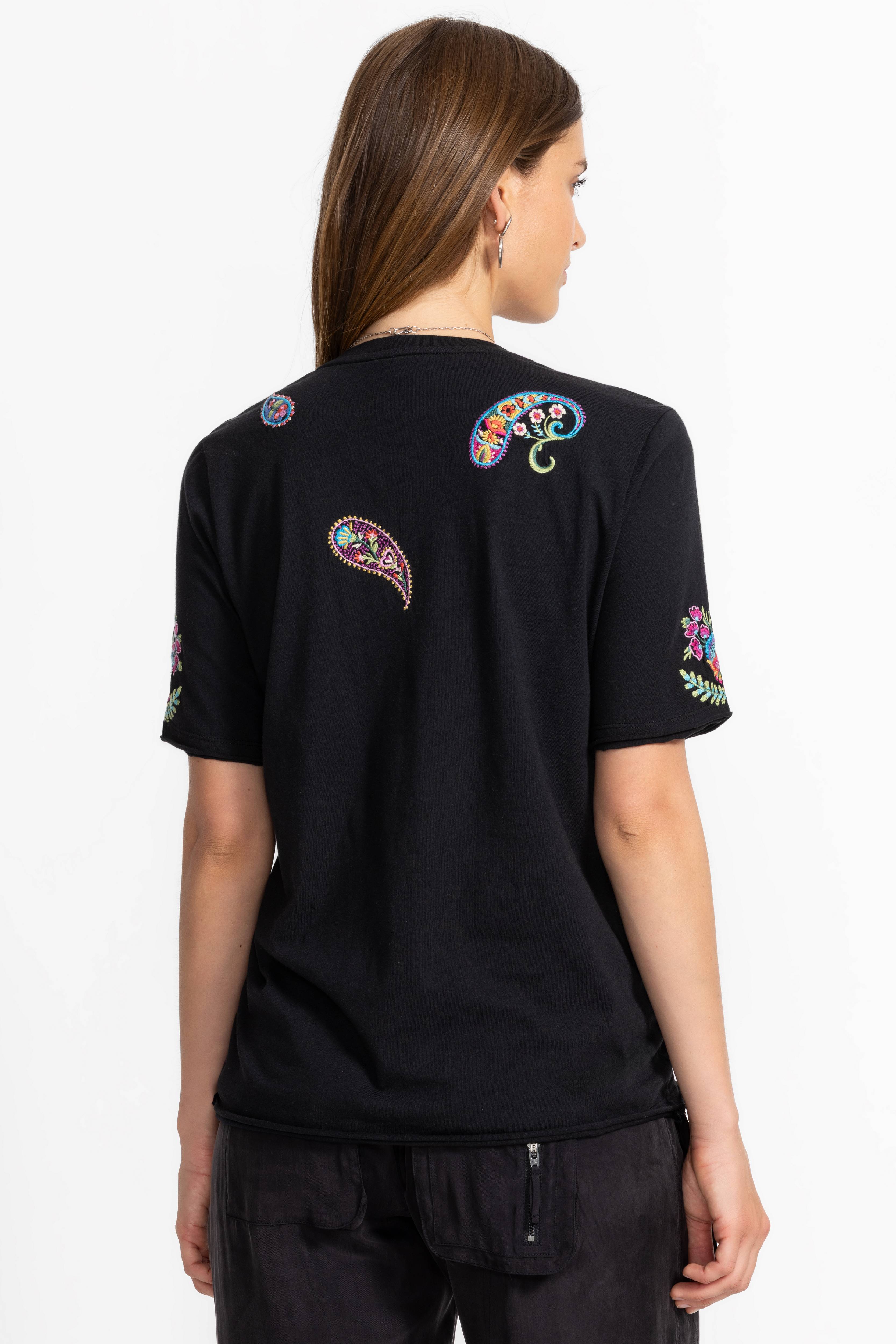 Raw Hem V Neck Tee Karime