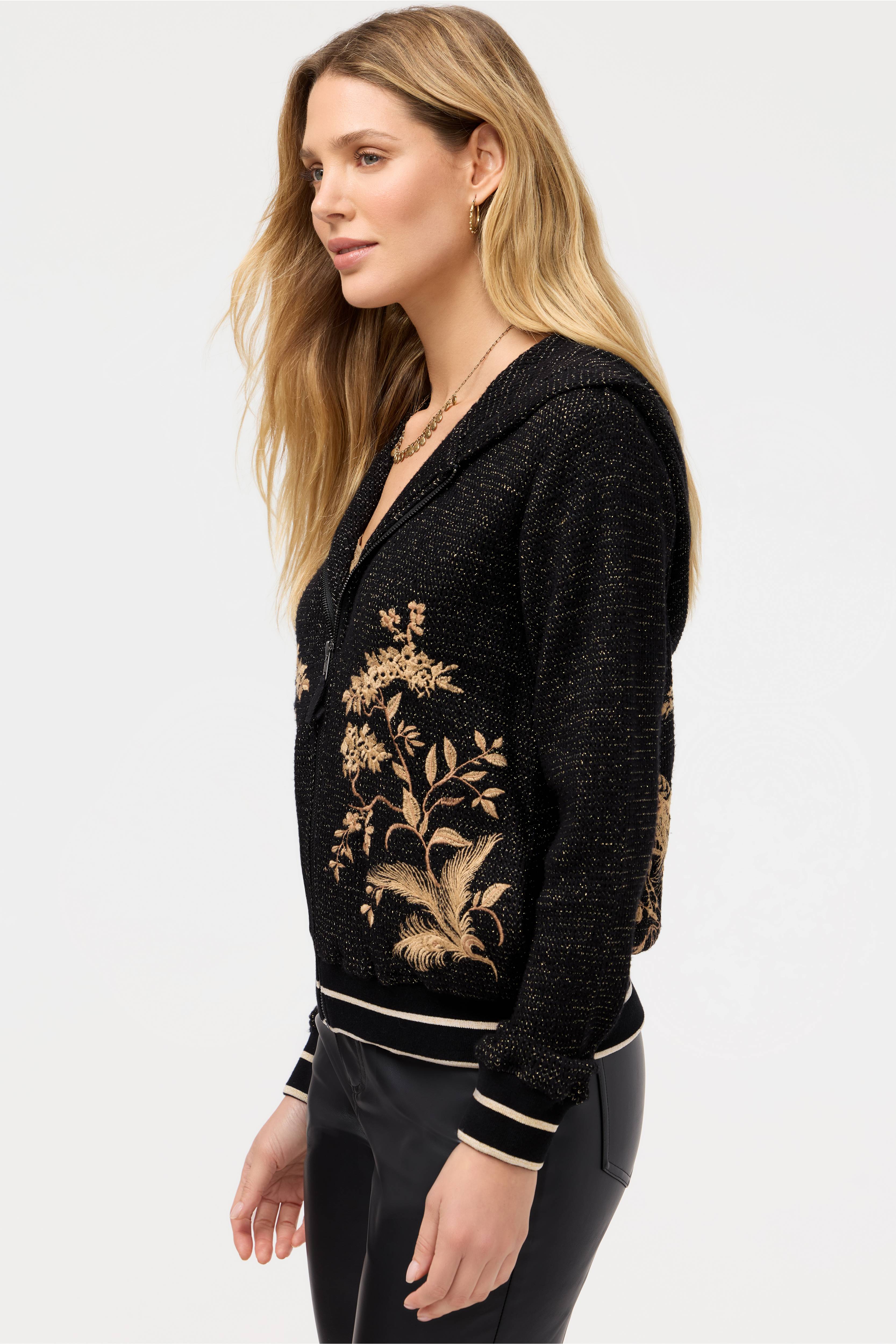 Metallic Thermal Zip UP Hoodie - Molly