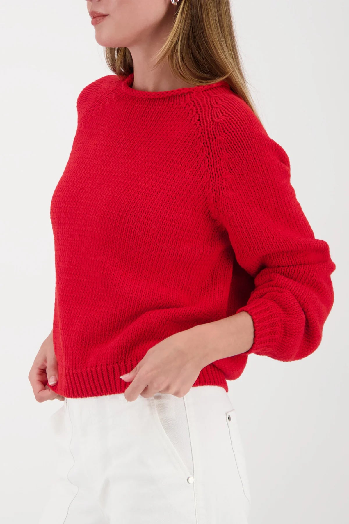 Plain Sweater Red
