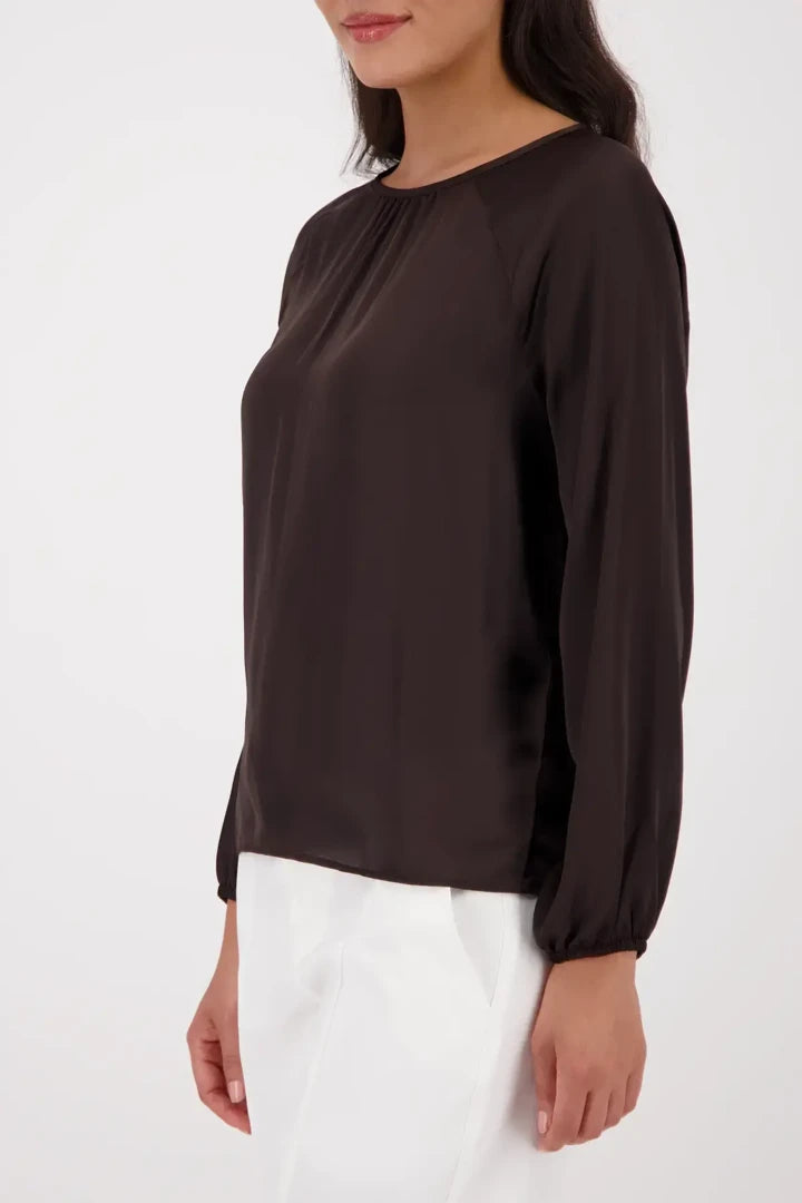 Satin Blouse Brown