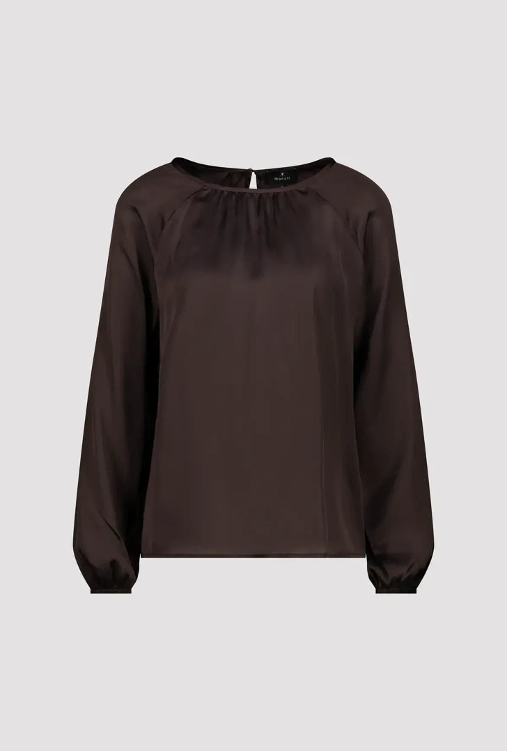 Satin Blouse Brown