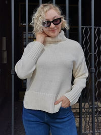 ROLA BINE ROLLNECK KNIT CREAM