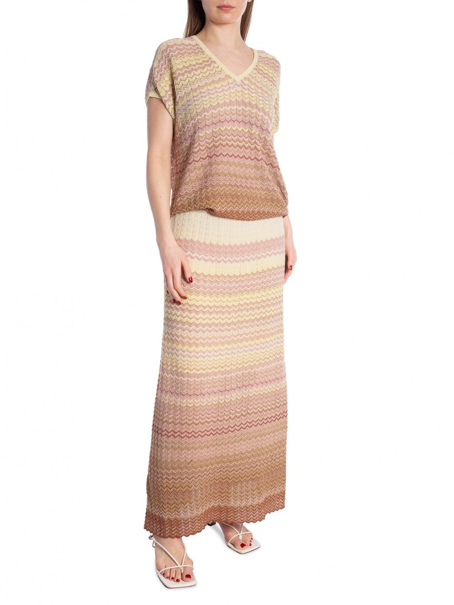 Shani Zig Zag V Neck Knit