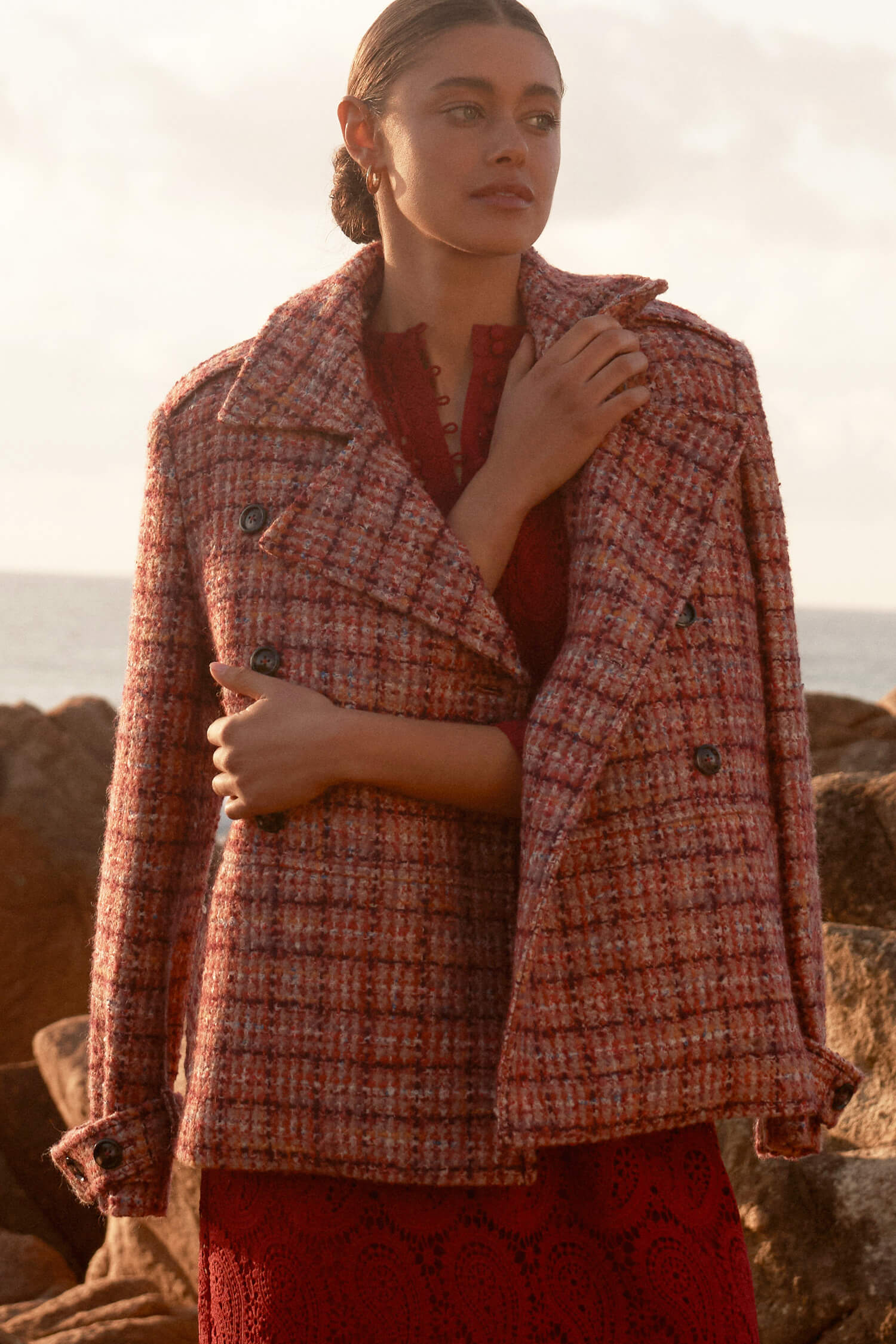 Revel Coat Berry Boucle