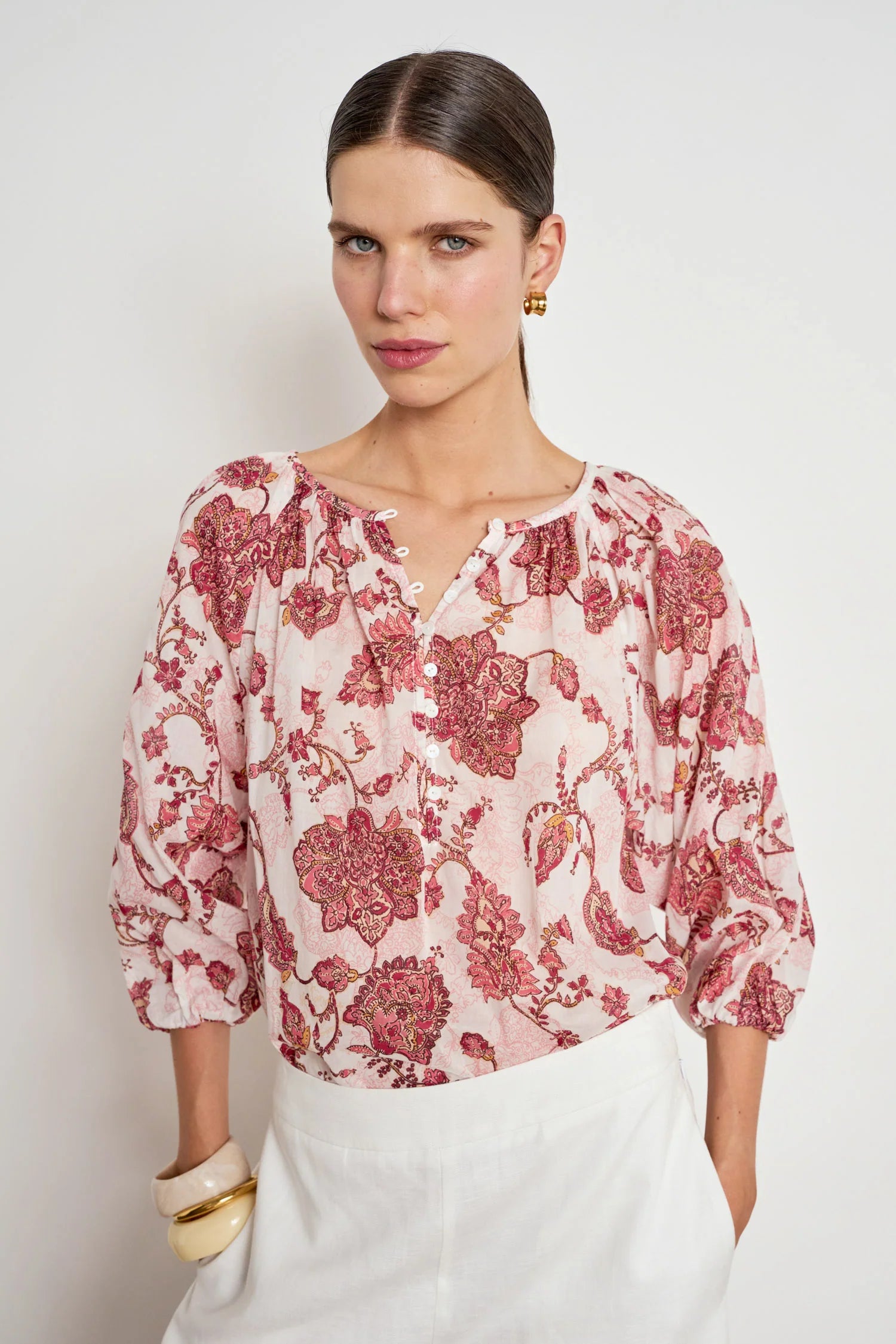 Vow Top Rose Paisley