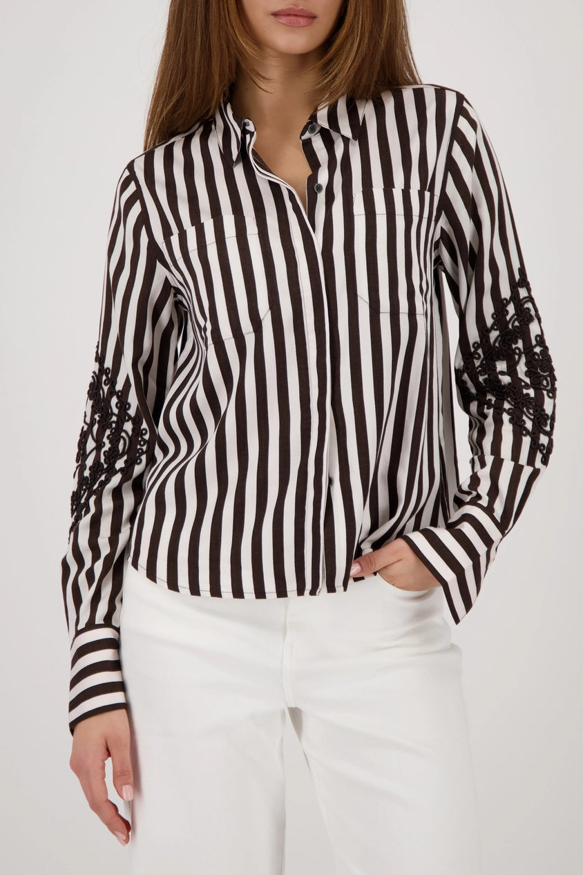 Blouse With Cord Embroidery