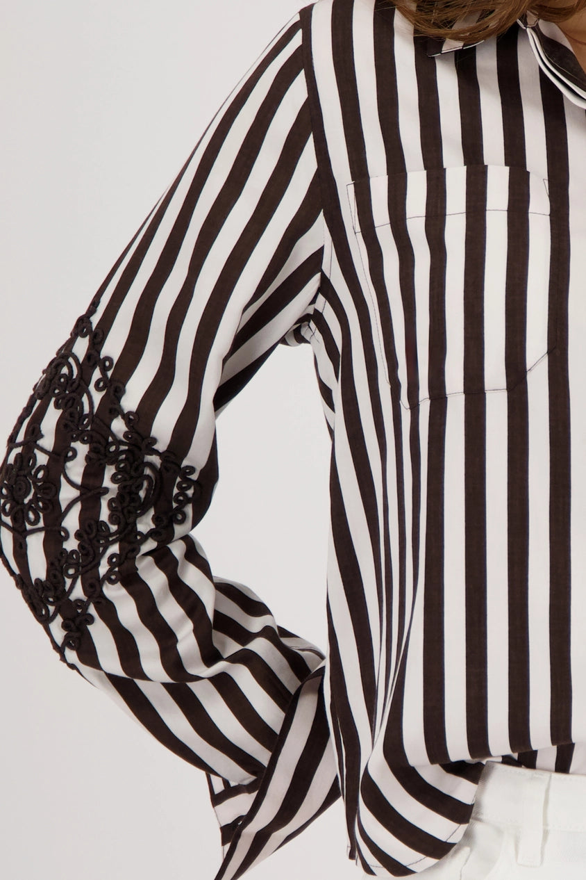 All-Over Print Shirt Brown