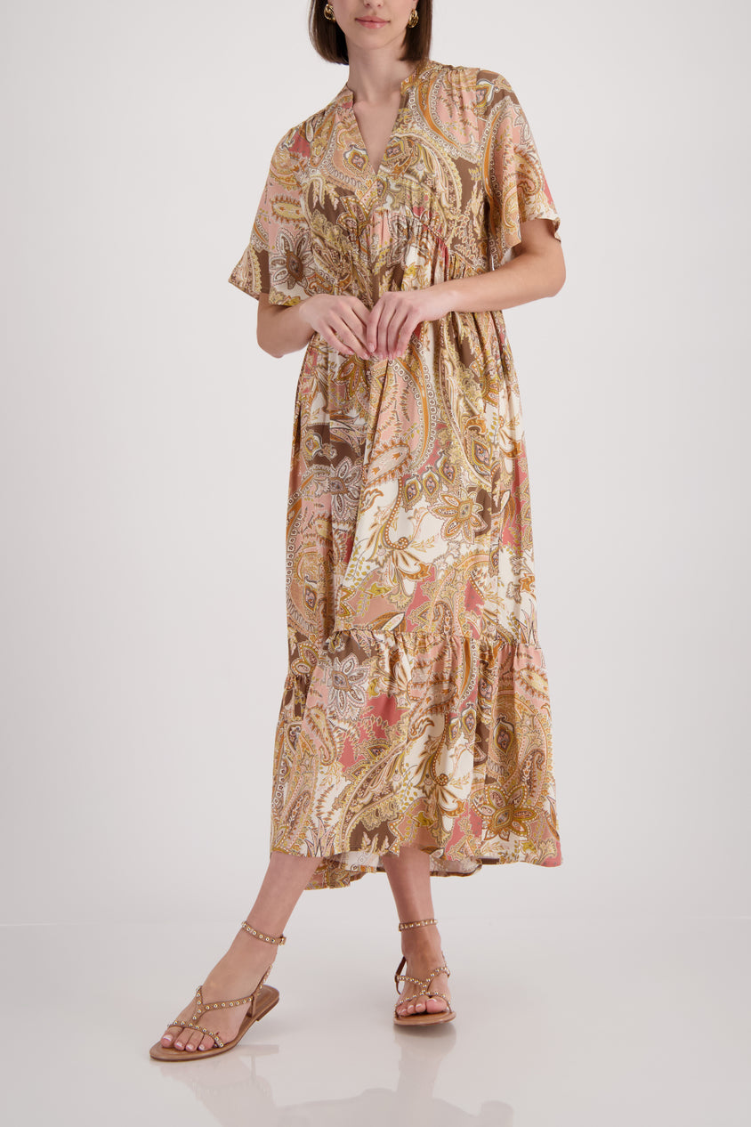 Dress W All-Over Mocca