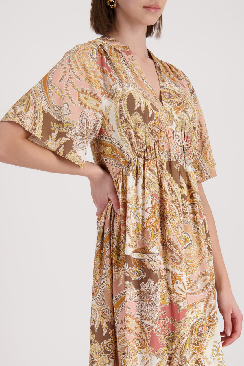 Dress W All-Over Mocca