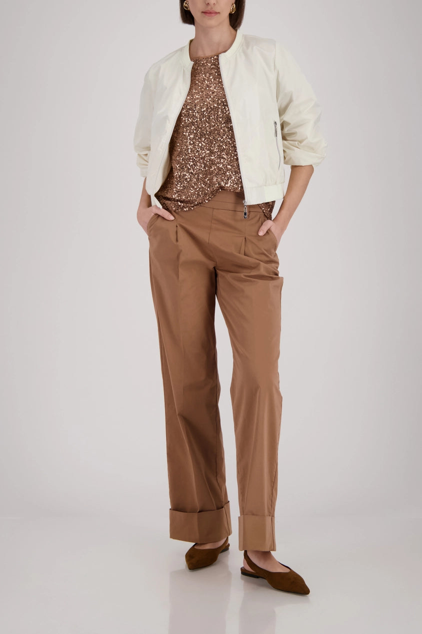 All-Over Sequin T-Shirt Mocca