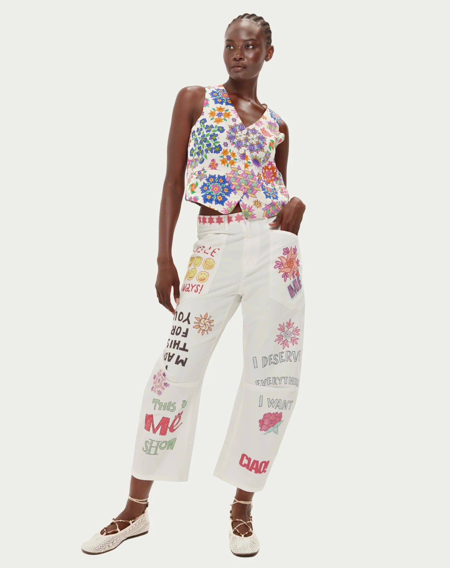 Cala Cotton Barrel Pants Markers