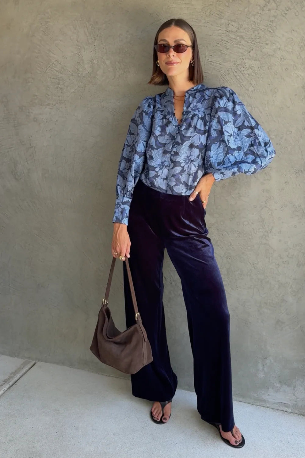 Vista Top Blue Floral