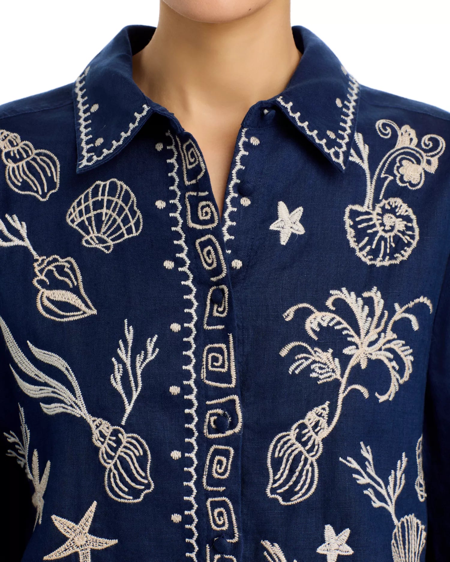 Relaxed Kimono Sleeve Shirt Meri Blue Night