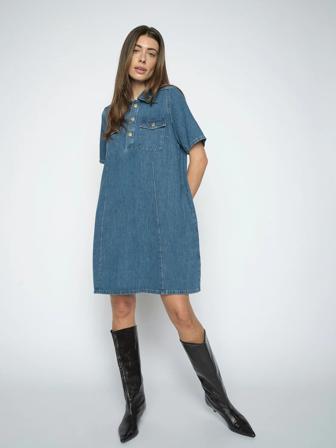 Biba East Dress Mid Blue