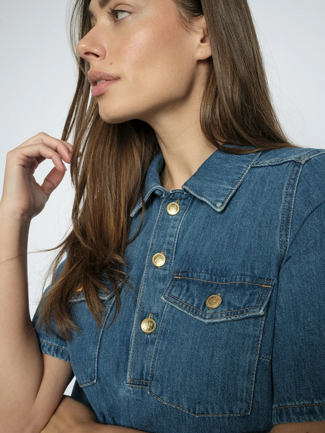 Biba East Dress Mid Blue
