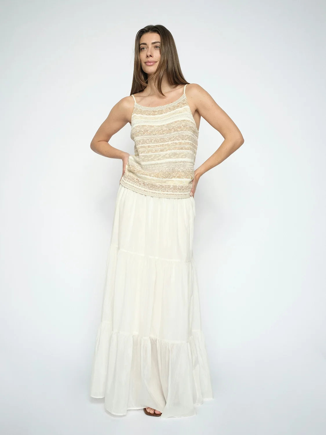 Kya Edele Knit Top Ecru