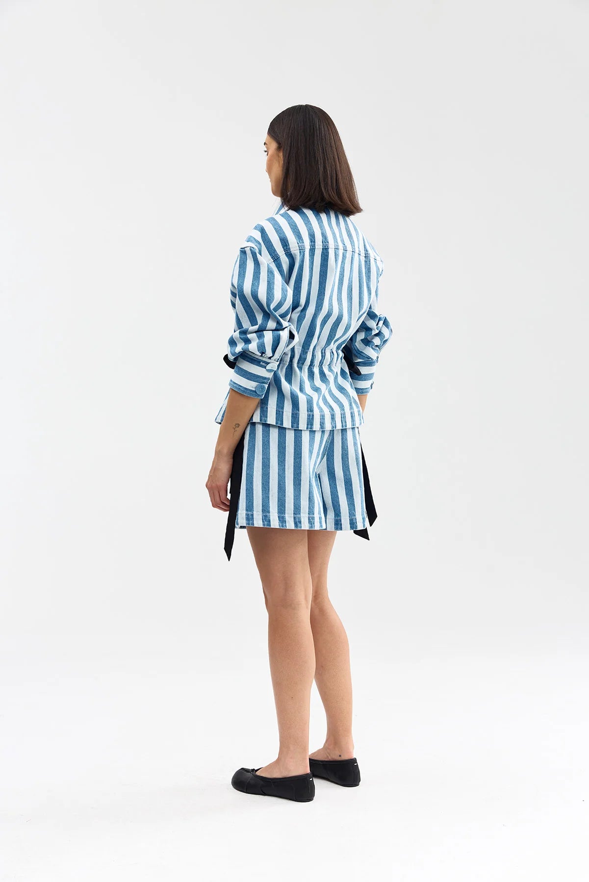 Darcey Jacket Powder Denim Stripe