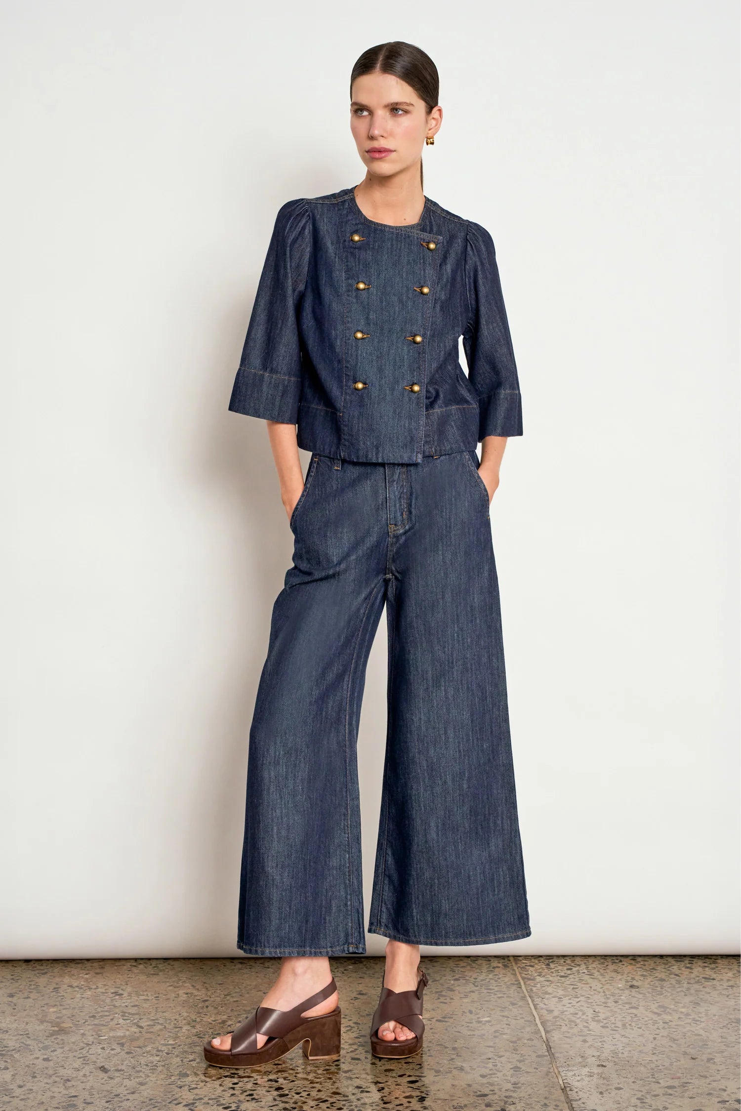 Plunge Jacket Dark Denim