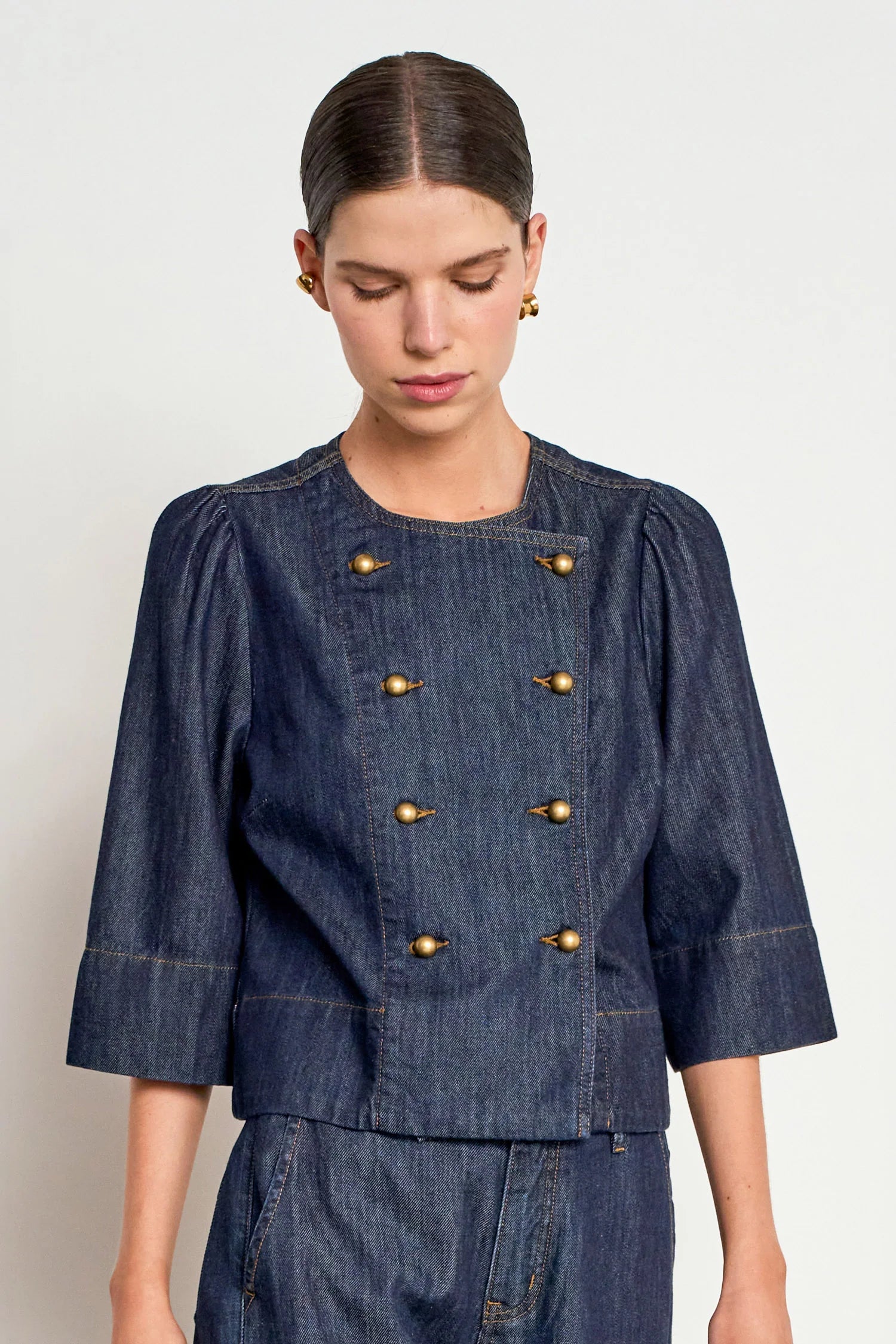 Plunge Jacket Dark Denim