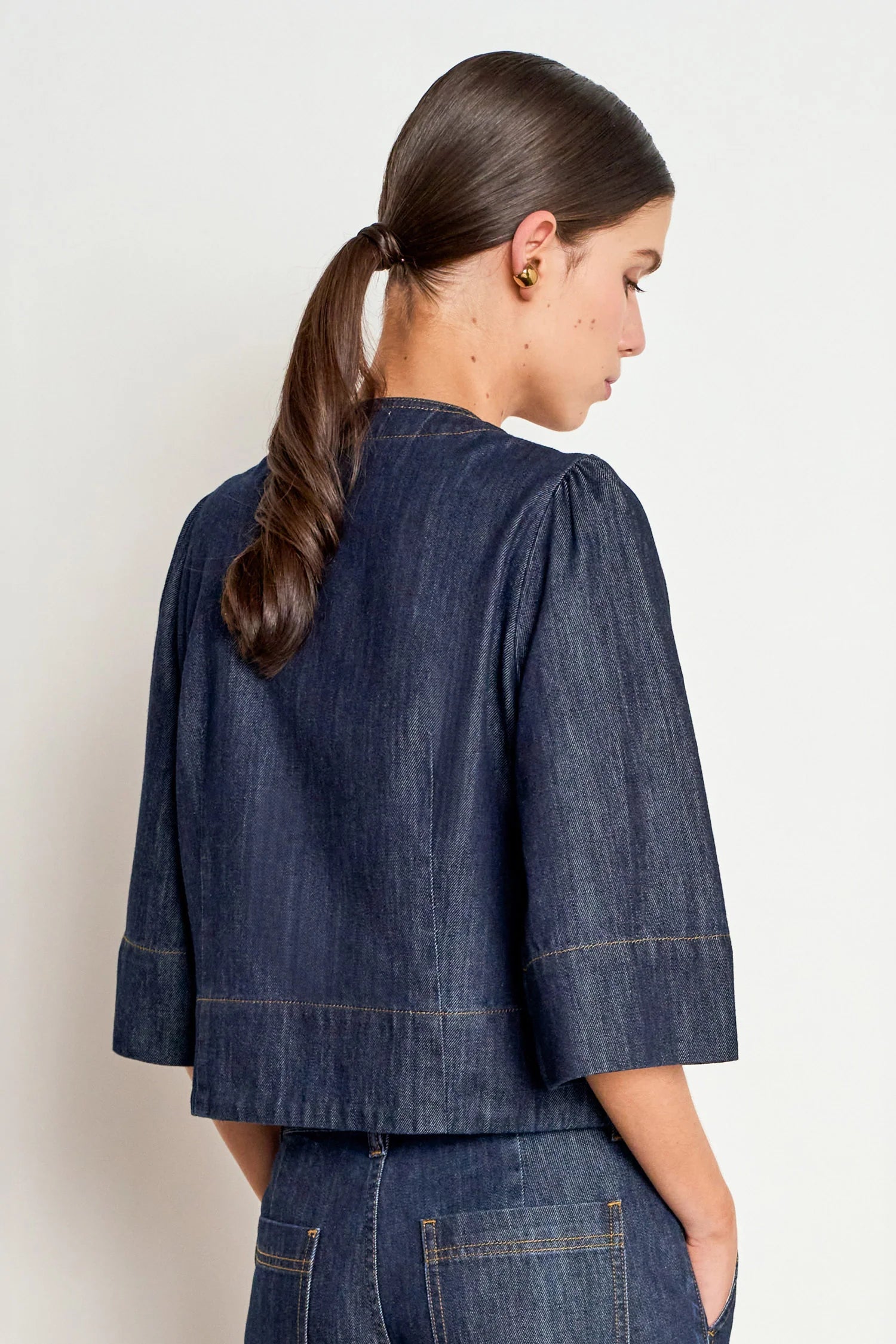 Plunge Jacket Dark Denim