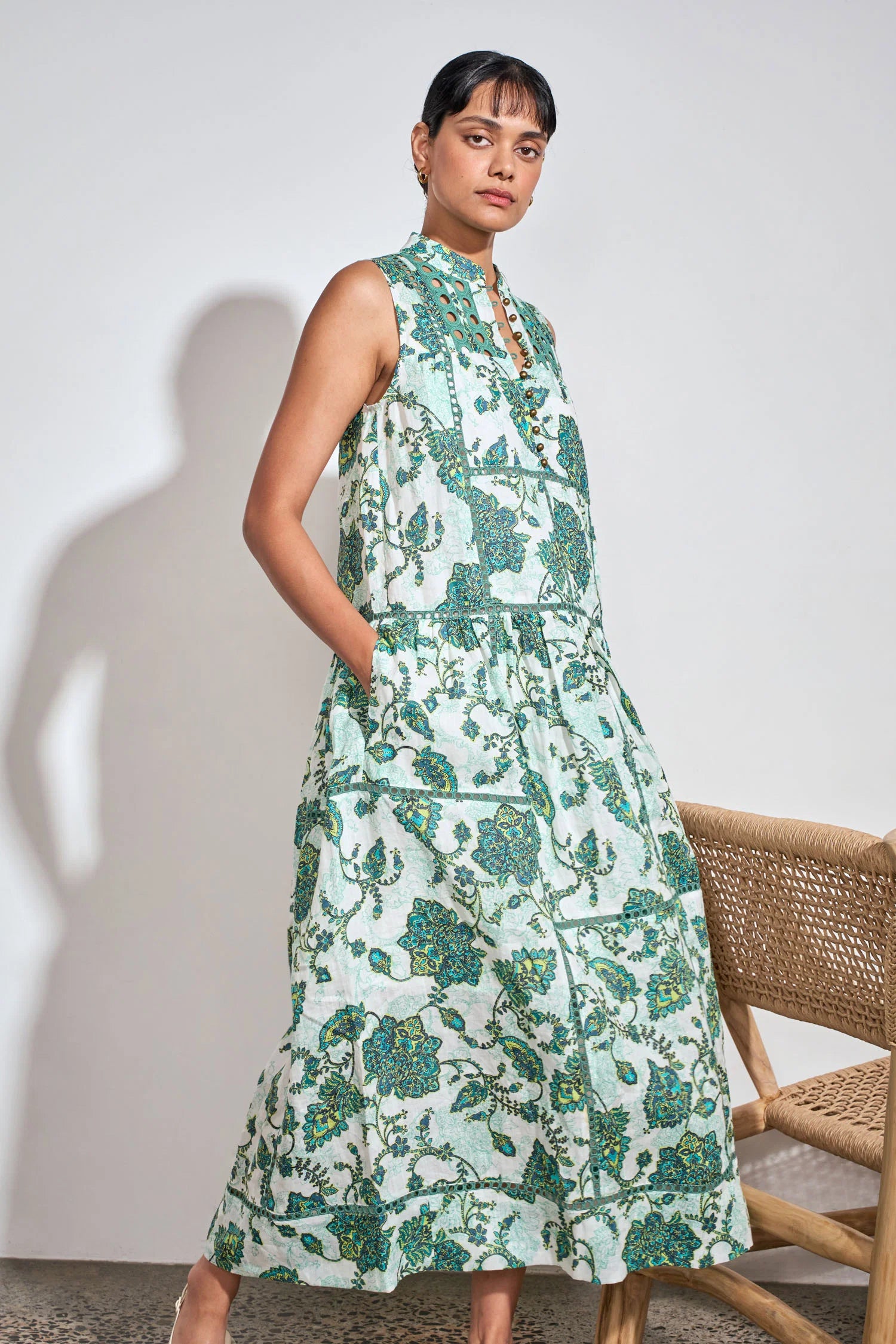 Linger Dress Garden Paisley