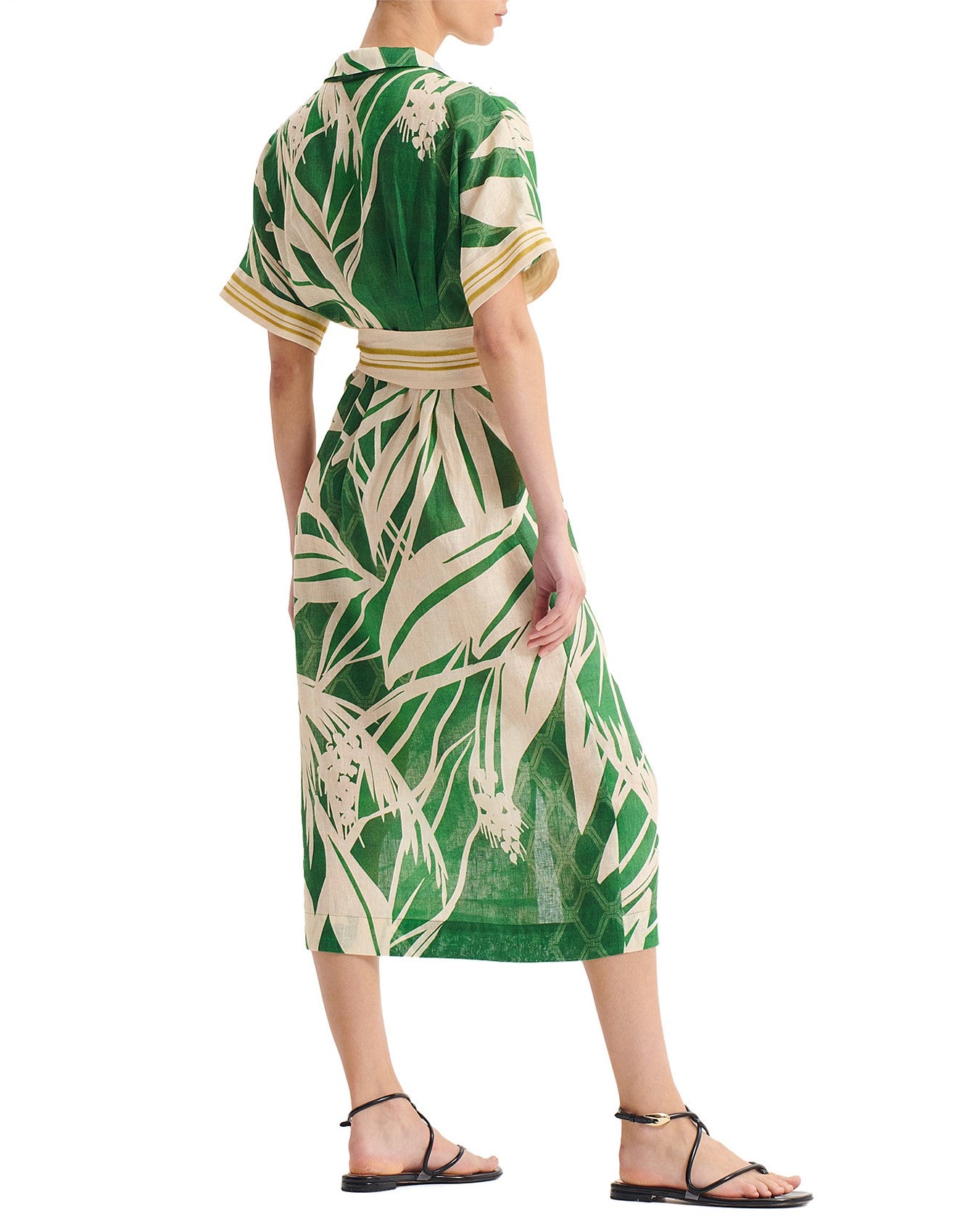 Sorrento Linen Shirt Dress Print