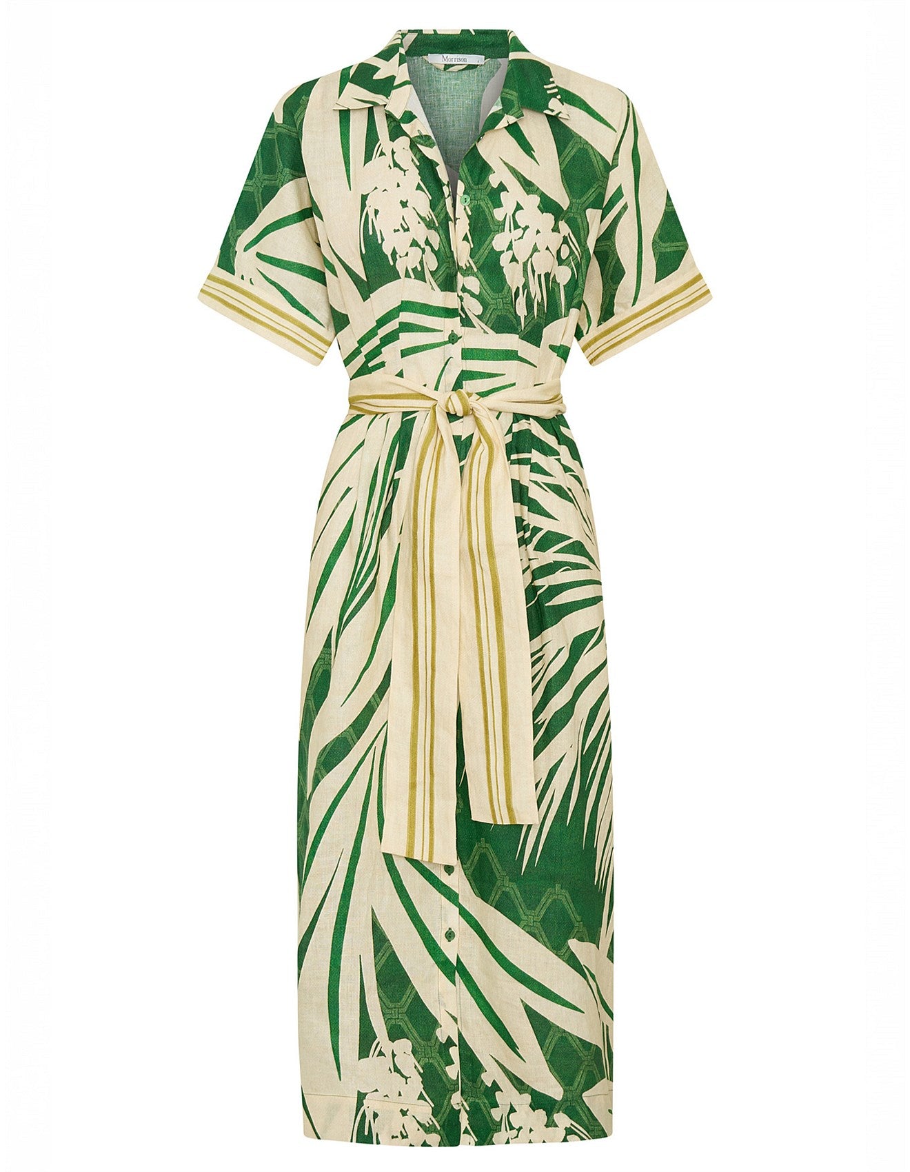 Sorrento Linen Shirt Dress Print