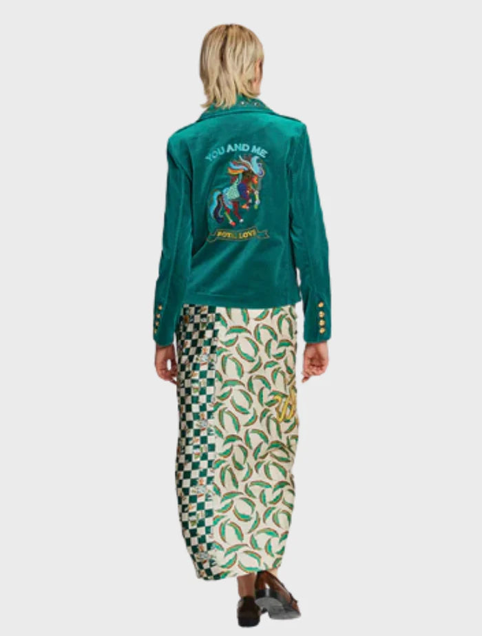 DAPHNE VELVET DB JKT GREEN