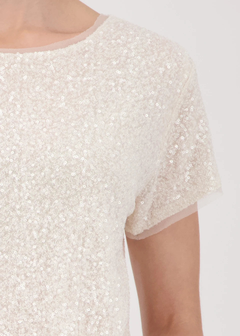 All-Over Sequin T-Shirt Marble