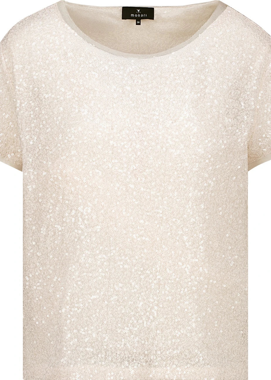 All-Over Sequin T-Shirt Marble