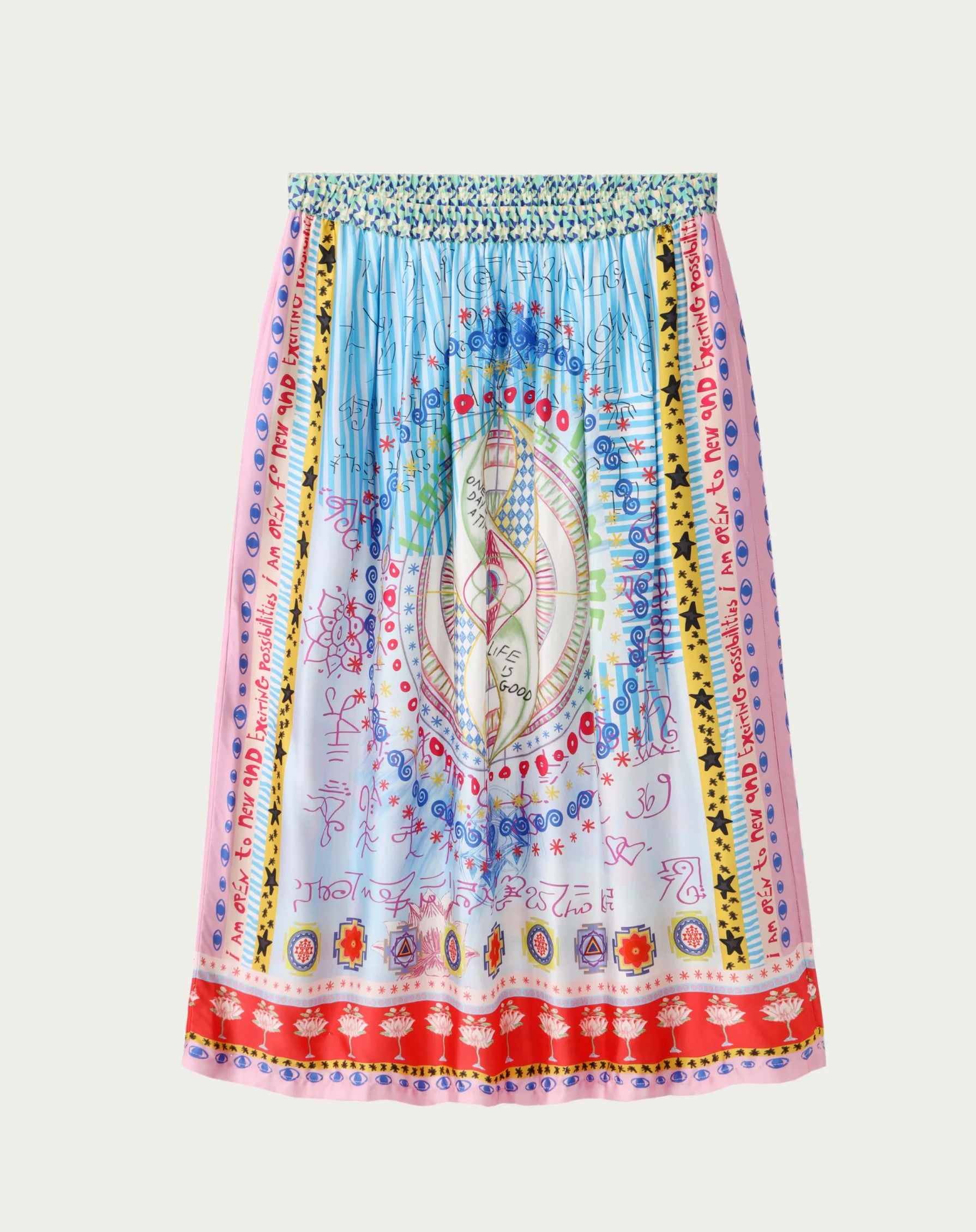 Vanessa Printed Midi Skirt Runic