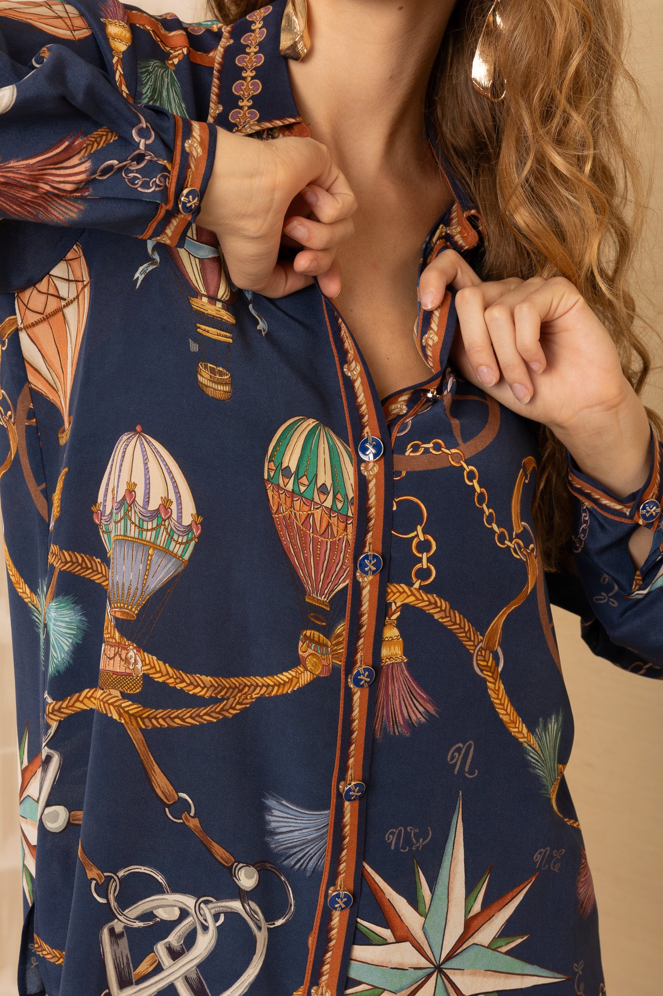 Cleo Long Sleeve Top Navy